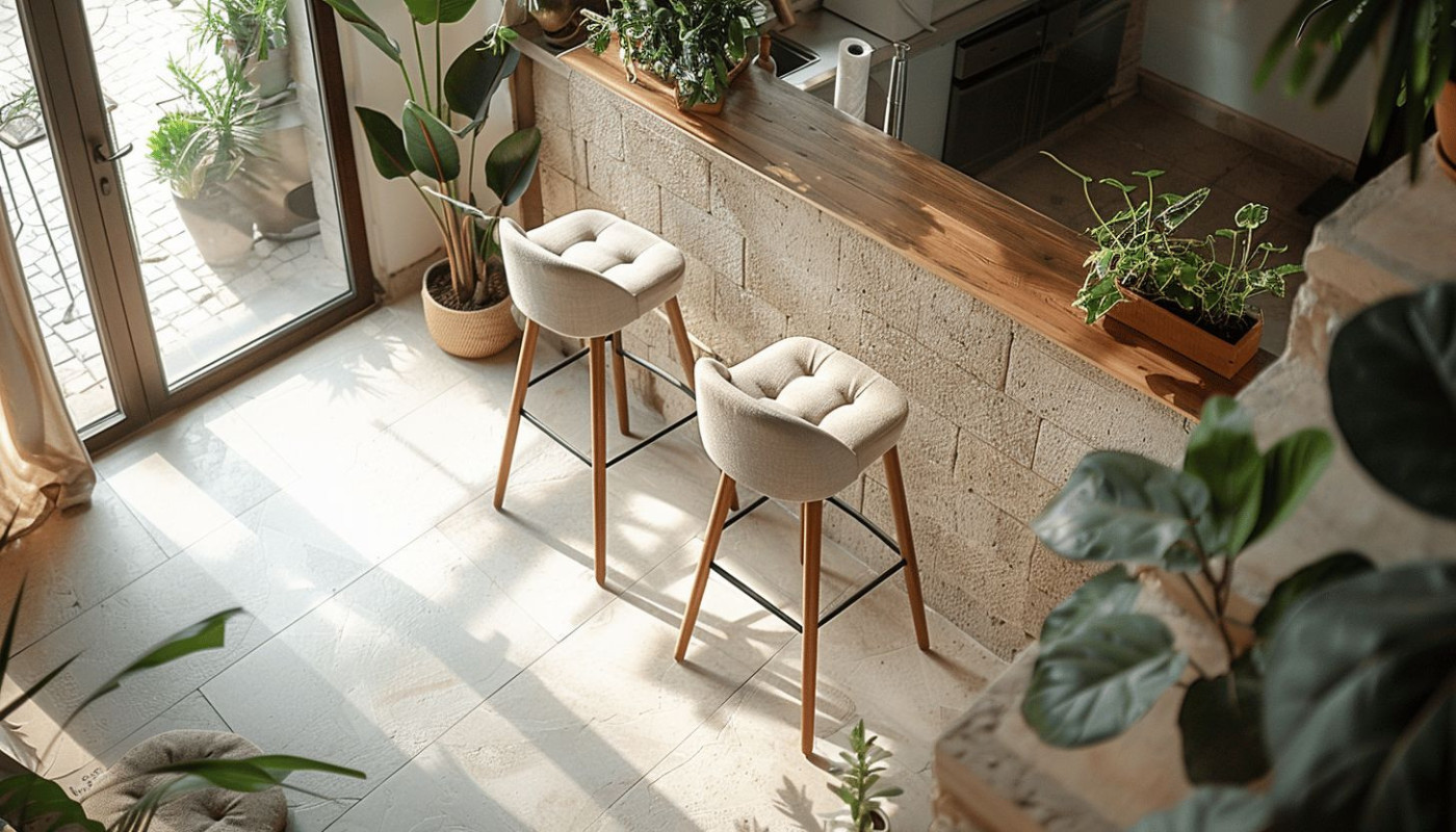 Comment intégrer des tabourets de bar dans un petit espace